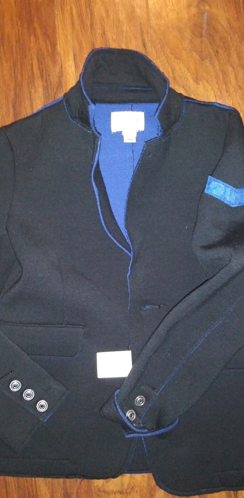 Diesel Boys Slim Fitted Blazer Black/Blue SZ7